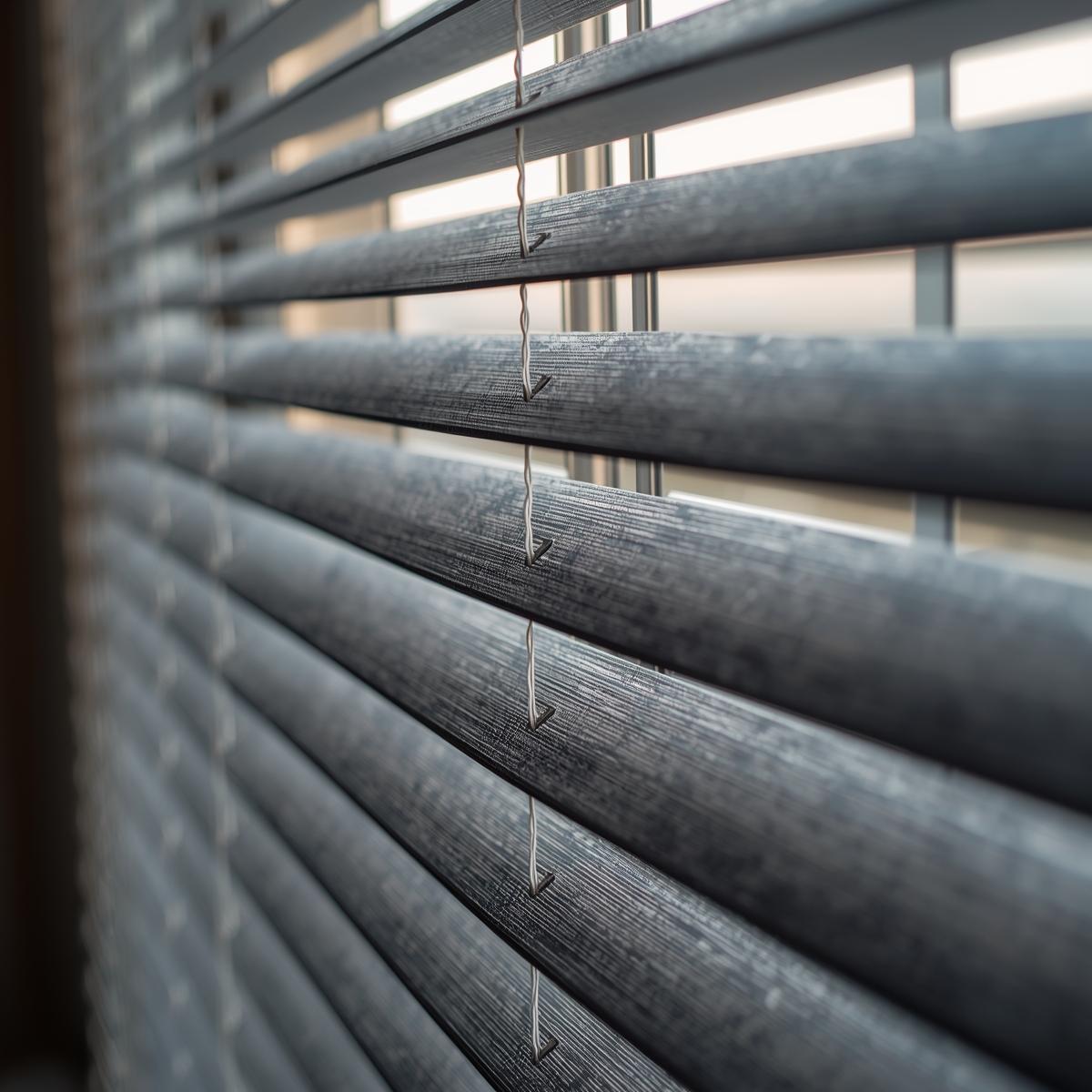 Blinds in bedroom setting